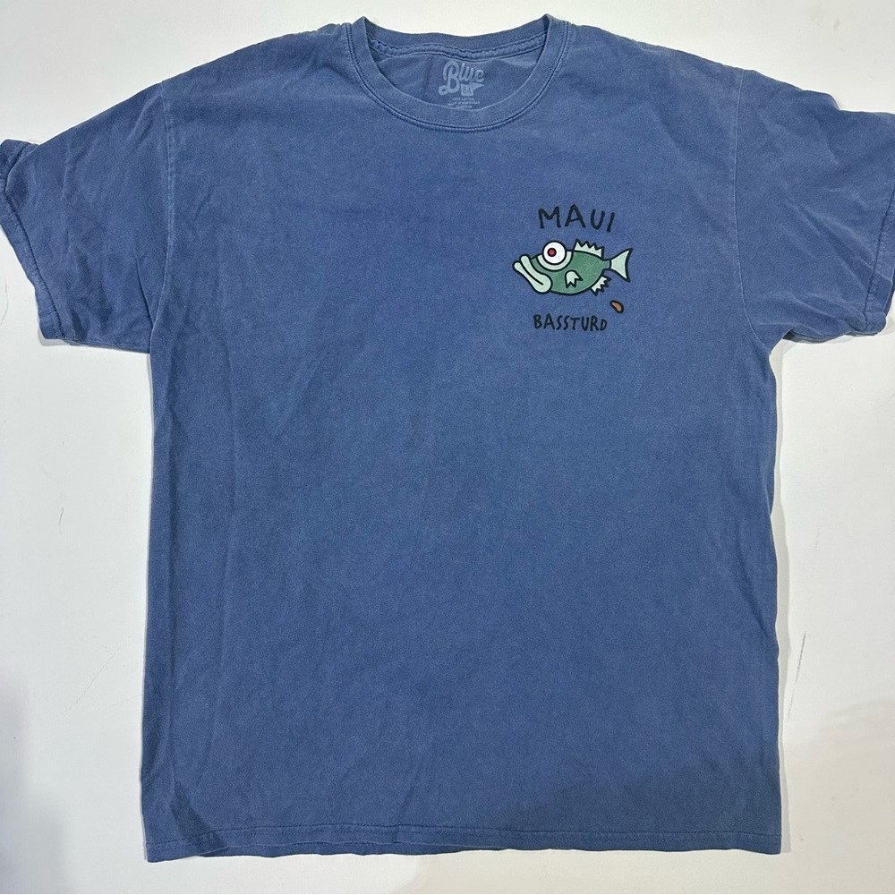 Blue Maui Bassturd Graphic T-Shirt L